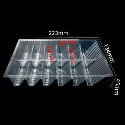 Wiederverwertbare Materialien Eigenschaft angepasste klare PET-Blister-Tray für Süßwaren