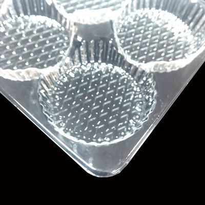 Lebensmittelqualität Durchsichtige PET-Blasen-Einsatzschachtel für Mochi Gebäck Kuchen Muffins Bäckerei