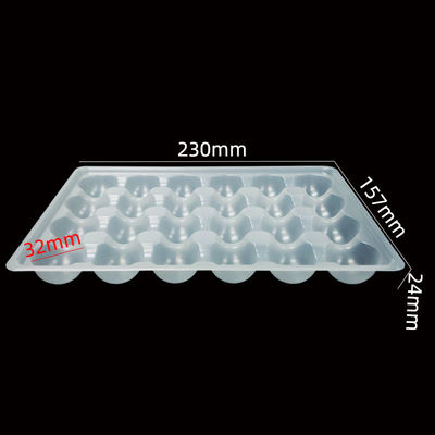 OEM ODM Natürliche weiße PP Blister-Tablett für Krakenkugeln Fleischkugeln Dicke 0,2-2,0 mm