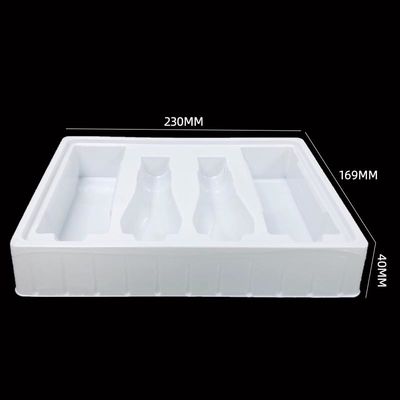 Hautpflege-Set Einfügelteller Weißes PS Kunststoffverpackung Blasen geformtes Tray für Kosmetika Set