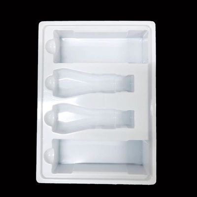 Hautpflege-Set Einfügelteller Weißes PS Kunststoffverpackung Blasen geformtes Tray für Kosmetika Set