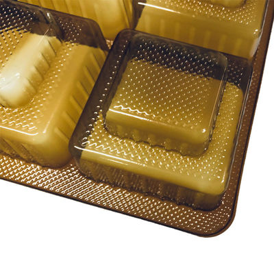 Zusammengestellte 6 Abteilungen Bernsteinfarbe Blister Einfügungsplatte für Mooncake Plastikbox