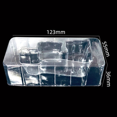 Customized Clear PET Blister Insert Tray für Chrome Nagelpulver Jar Make-up Tools gemacht