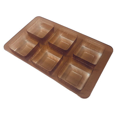 ISO45001 zugelassenes Amber PET-Tray für Mondkuchen Gebäck in Vakuumformmaterial
