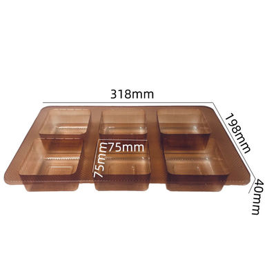 ISO45001 zugelassenes Amber PET-Tray für Mondkuchen Gebäck in Vakuumformmaterial