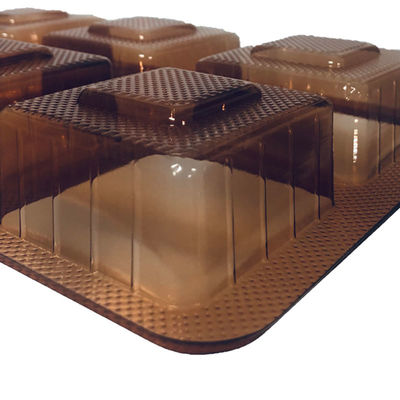 ISO45001 zugelassenes Amber PET-Tray für Mondkuchen Gebäck in Vakuumformmaterial