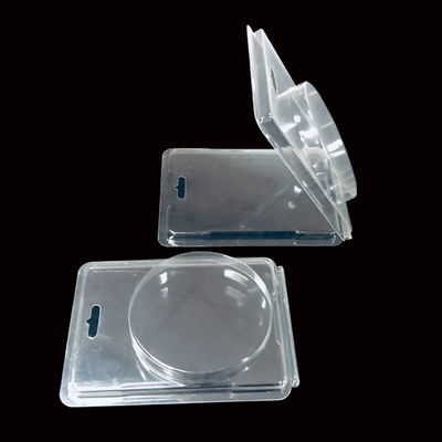 Durchsichtige PET-Hinged Plastikverpackung Clamshell Blister für Falschnägel ISO9001 zugelassen