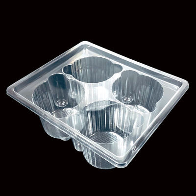 Lebensmittelstufe 4 Verpackung Kunststoffkisten für Einwegkuchen Muffins PET Kunststoff