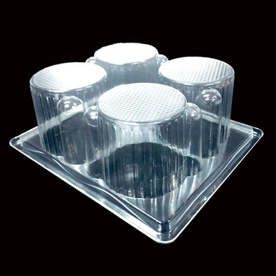Lebensmittelstufe 4 Verpackung Kunststoffkisten für Einwegkuchen Muffins PET Kunststoff