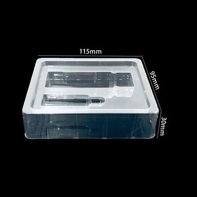 Produzierte klare PET-Blister-Verpackung Einfügesteig für Hautpflege-Kit in Kunststoffmaterial