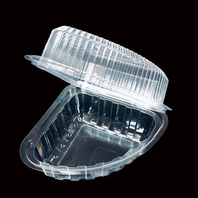 Maßgeschneiderte Viertelrunde Plastikbox für Käsekuchen Käseburger klare PET-Clamshell