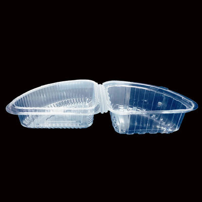 Maßgeschneiderte Viertelrunde Plastikbox für Käsekuchen Käseburger klare PET-Clamshell