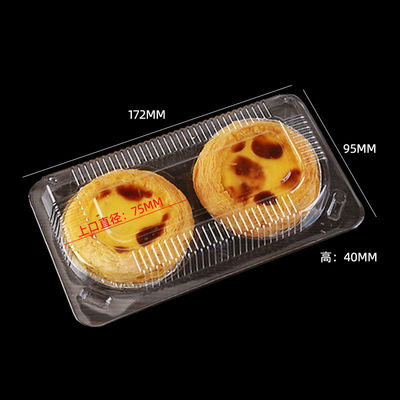 Matt Lamination Druck Zwei Abteilungen Clamshell Box zum Mitnehmen Plastikbox