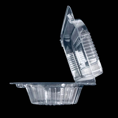 Matt Lamination Druck Zwei Abteilungen Clamshell Box zum Mitnehmen Plastikbox