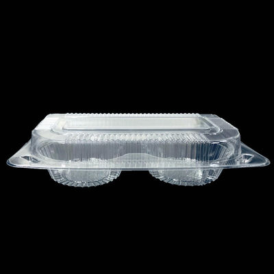 Matt Lamination Druck Zwei Abteilungen Clamshell Box zum Mitnehmen Plastikbox