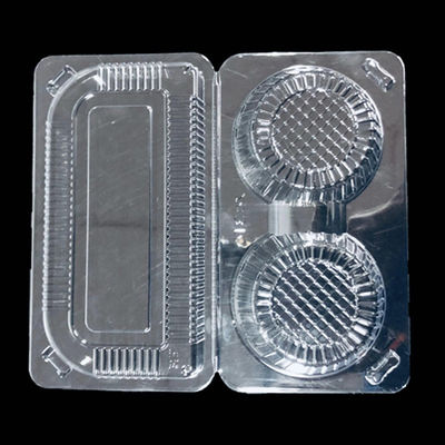 Matt Lamination Druck Zwei Abteilungen Clamshell Box zum Mitnehmen Plastikbox