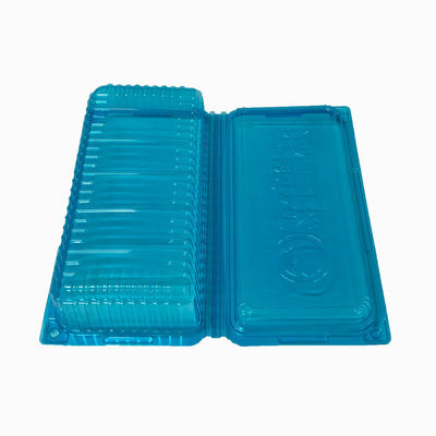 36 Jahre Erfahrung Blauer PET-Kunststoffbehälter Clamshell Blisterverpackung für Krabben