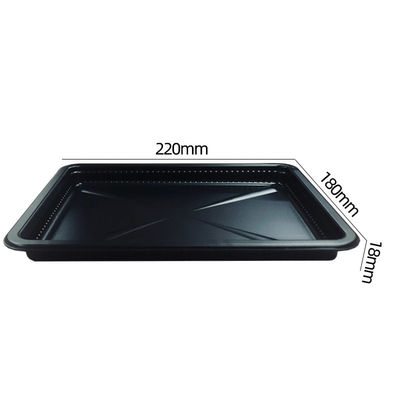 Kältebeständige Kunststoff-Lebensmittelplatte Schwarz PP Blister-Tray für Rindfleisch-Scheiben