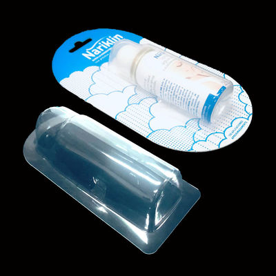 Durchsichtige PET Vollgesichtsdichtung Wärmedruckblister für Nasensprayer Robuste OEM-Verpackung
