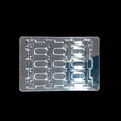 Durchsichtiges PET-Blister-Tray, das für die Verpackung elektronischer Komponenten stapelbar und individuell angepasst ist