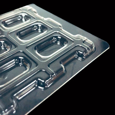 Durchsichtiges PET-Blister-Tray, das für die Verpackung elektronischer Komponenten stapelbar und individuell angepasst ist